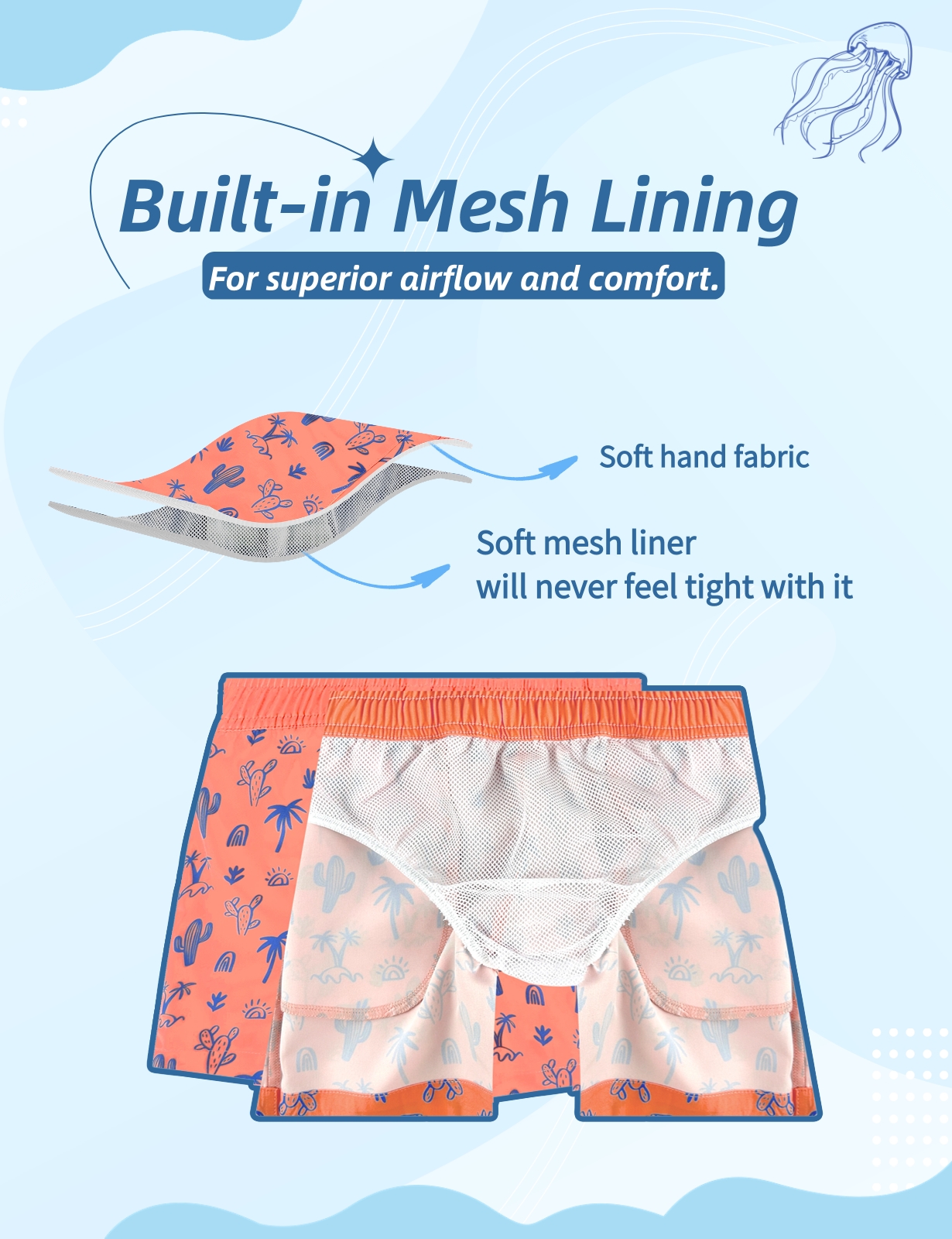 2T to 10 Years Boys Stretchy Swim Trunks Elastic Boardshort Bathing Suits Swim Shorts with Pockets - Image 4