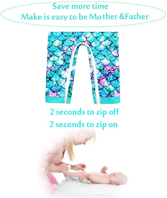 Baby Girl Swimsuit Toddler Rashguard With Hat UPF 50+ Infant Bathing Suit Crotch Zipper Easy Diapper Change - Image 5