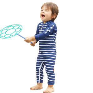 Toddler Boy Rash Guard Set Long Sleeve Baby Swimsuit Crotch Zipper UPF 50+ Bathing Suit Easy Diaper Changes