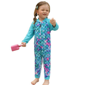 Toddler Boy Rash Guard Set Long Sleeve Baby Swimsuit Crotch Zipper UPF 50+ Bathing Suit Easy Diaper Changes