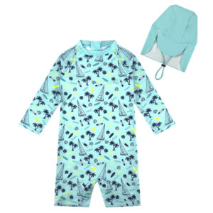 Baby Girl/Boy Swimsuit Toddler Rashguard Back Zipper UPF 50+ Infant Bathing Suit