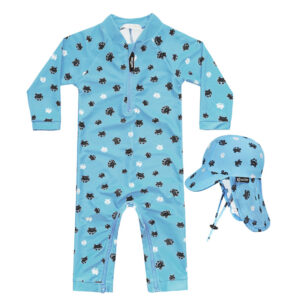 Baby Girl/Boy Swimsuit Toddler Rashguard With Hat Crotch Zipper UPF 50+ Infant Bathing Suit Easy Diapper Change