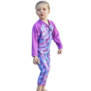 Toddler Boy Rash Guard Set Long Sleeve Baby Swimsuit Crotch Zipper UPF 50+ Bathing Suit Easy Diaper Changes