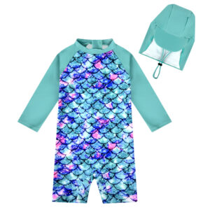 Baby Girl/Boy Swimsuit Toddler Rashguard Back Zipper UPF 50+ Infant Bathing Suit