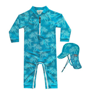 Baby Girl/Boy Swimsuit Toddler Rashguard With Hat Crotch Zipper UPF 50+ Infant Bathing Suit Easy Diapper Change