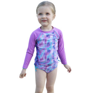 Little Girls Swimsuits Two Pieces Swimwears Rash Guard Set Long Sleeve UPF50+ Summer Bathing Suit