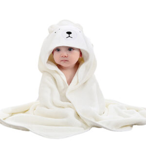Hooded Towel,Bath Towel with Pints for Newborn, Babie, Toddler, Infant - Absorbent Large Baby Towel, 301 x 31 Inch (White)