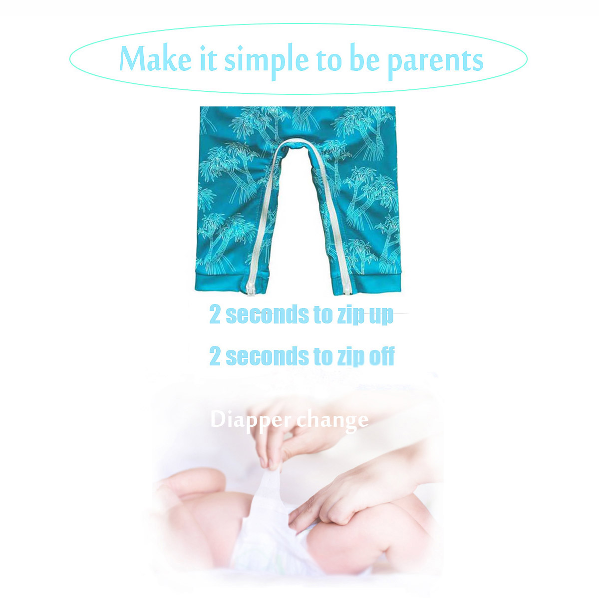 Toddler Boy Rash Guard Set Long Sleeve Baby Swimsuit Crotch Zipper UPF 50+ Bathing Suit Easy Diaper Changes - Image 4