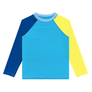 Eco-Friendly Recycled Fabric Boys UPF 50+ Swim Shirt Long Sleeve UV Rash Guard Youth Kids SPF Water Shirts for Beach Surf Tee